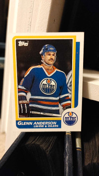1986-87 Topps NHL HOCKEY #80 GLENN ANDERSON card