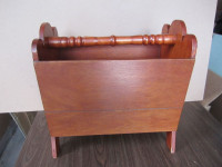 Vintage Solid Wood Wooden Newspaper Magazine Rack Holder