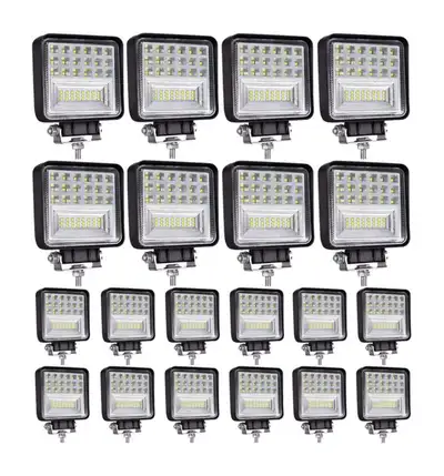 New 20packs 4inch 126W Square LED Work Light For Truck Pickup, View more