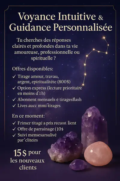 Tu cherches des réponses claires et profondes dans ta vie amoureuse, professionnelle ou spirituelle...