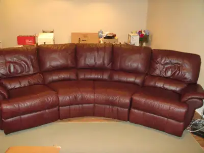 Leather Reclining Sectional Sofa, View more