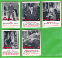 1964 Donruss THE ADDAMS FAMILY cards LOT DE 6 CARTES EX SHAPE