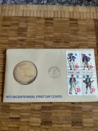 3 American bicentennial.first day cover coins 