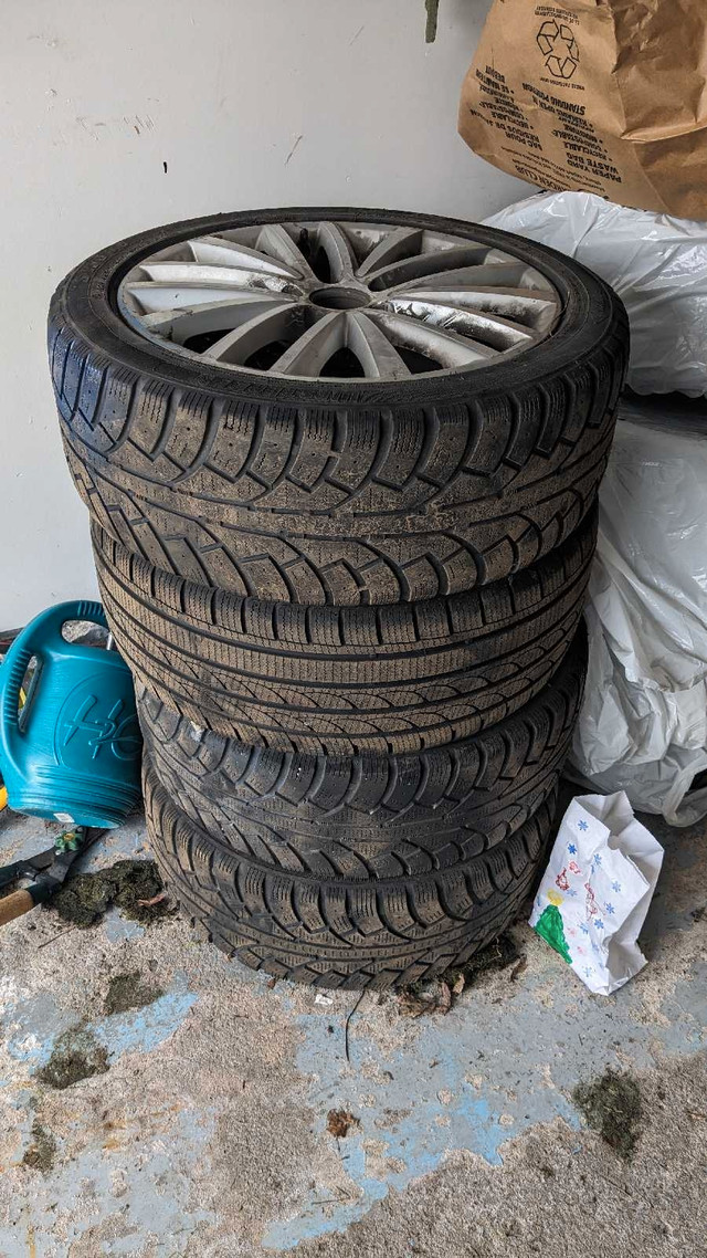 225/45r17 Winter Tires on VW Rims in Tires & Rims in Cornwall - Image 2