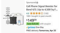RV Cell phone signal booster