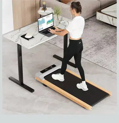 This compact treadmill features an LED display, remote control, and portability, making it suitable...