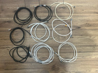 9 "new" coax cables of various lengths from $2