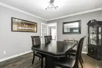 Black repainted dining table with 4 chairs