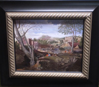 OIL PAINTING  - LANDSCAPE WITH THREE FIGURES - COPY