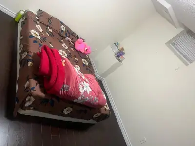 One private room available in 2 bedroom sharing basement