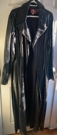 TRIPP NYC Black Trench Coat Jacket Punk Gothic Mens XL