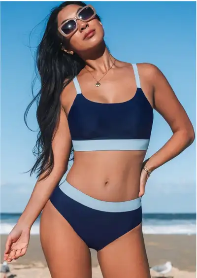 Ola de Verano Ribbed Scoop Neck Bikini Bathing Suit NEW - $15, View more