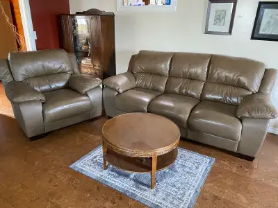 couch and chair very good condition . not leather.