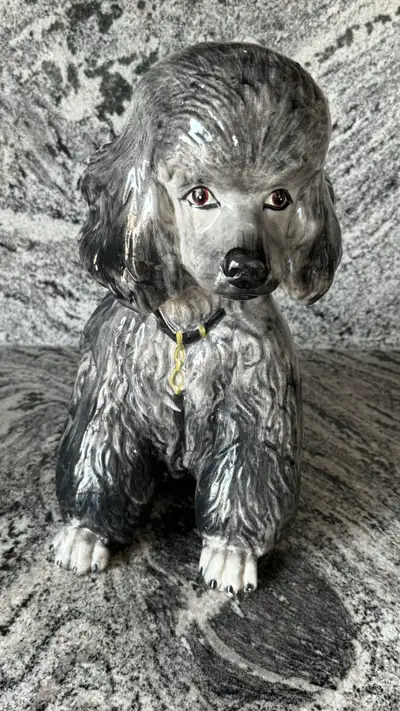 Grey Ceramic Dog Figurine, View more