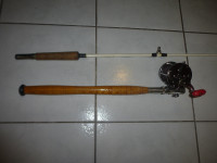 Canne moulinet peche truite grise Penn 209, Fishing rod reel