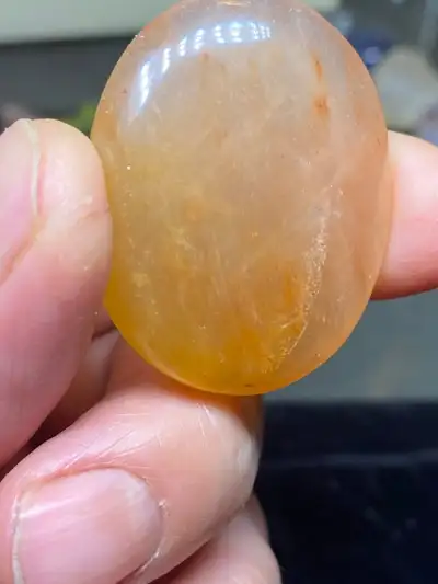 Xiannvxi 1.5 "Great crystals yellow jade worries natural gemstones crystal stone polished oval palm...