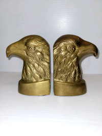 Brass American Eagles Bookends 5 1/4 Tall x 3 1/4 Wide Inches 