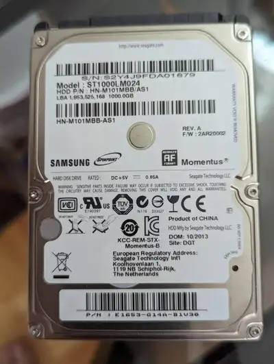 Samsung 1TB HDD Internal PC - SATA III, 2.5"/7mm (laptop), View more