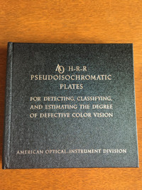 Vintage 1957 Pseudoisochromatic test book-Colour Blindness