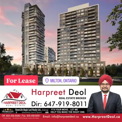 Condo For Lease | Milton - Stylish 2 Bed 2 Bath at Connectt Condos ️ - ⁠Penthouse feeling - ⁠Over 80...