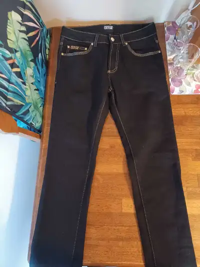 Versace Jeans Couture Black Gold Skinny Fit Icon Jeans Mens 30, View more