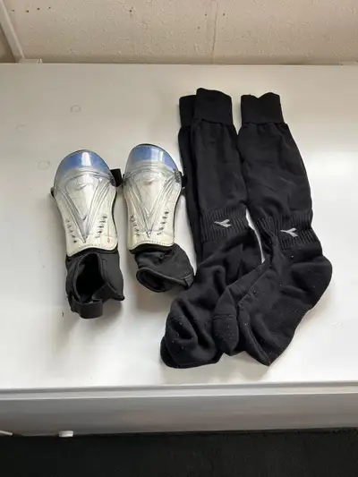 Soccer shin pads and socks, View more