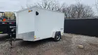 White enclosed cargo trailer