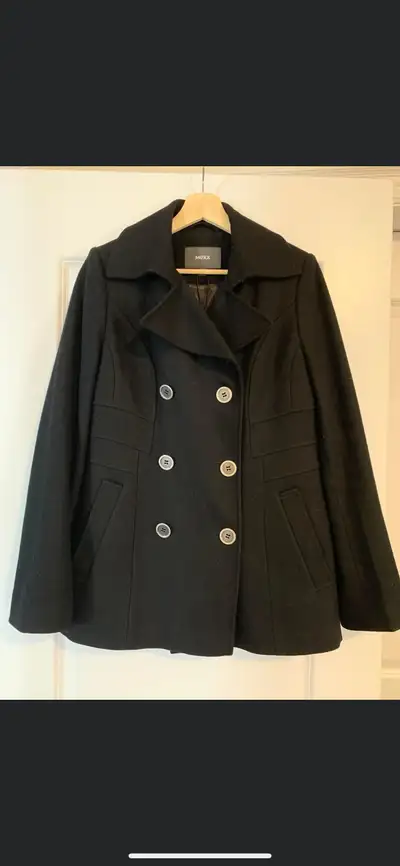 New Mexx black pea coat size 38, View more