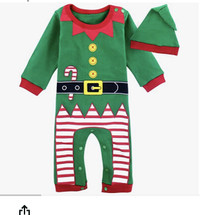 Baby Boys Christmas Elf Costume Romper