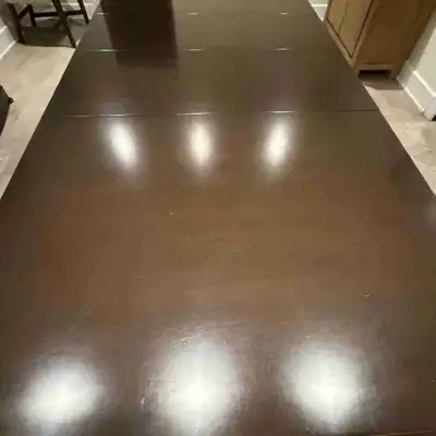 9Ft Dark-Wood Extendable Dining Table, View more