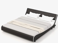 Upholstered Platform Bed Frame with Adjustable Headboard