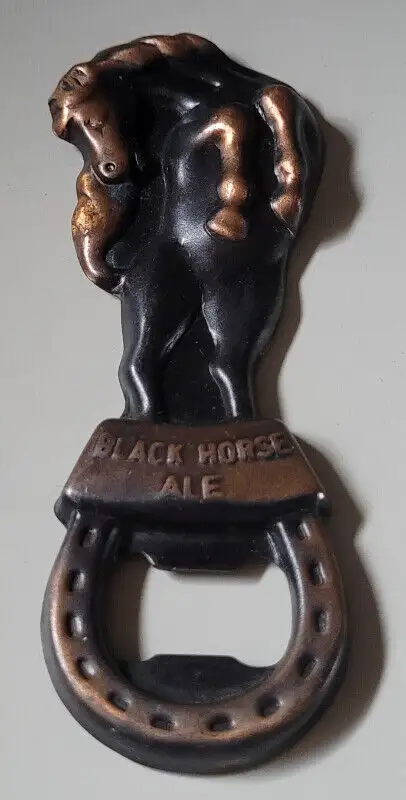 Vintage Black Horse Ale Copper Bottle Opener East York Trophies in Arts & Collectibles in Oshawa / Durham Region - Image 2