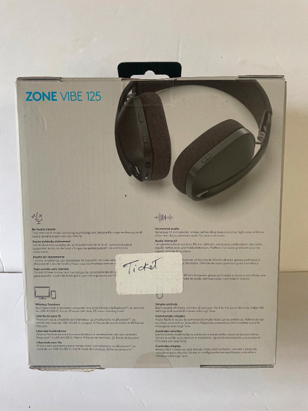 *New (Reg. $170)* Logitech VIBE125 Wireless Bluetooth Headphones in Other in Markham / York Region - Image 4