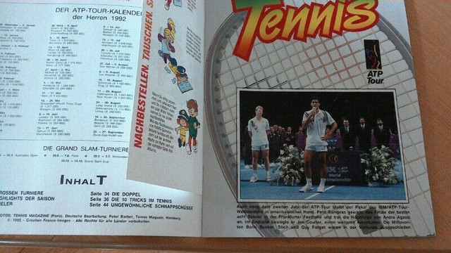 Album Tennis ATP Panini 1992 stickers COMPLET écrit en Allemand dans Art et objets de collection  à Laval/Rive Nord - Image 2