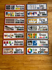 Elements & Principles of Design Display Cards
