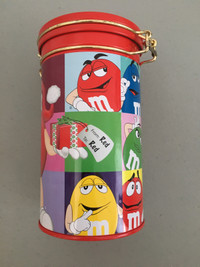 M&M’s Candy Tin Metal Can Storage Container Pot