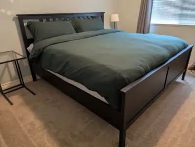 Ikea Hemnes King Bed Frame in good condition Rarely used in guest bedroom Hemnes Bed Frame - origina...