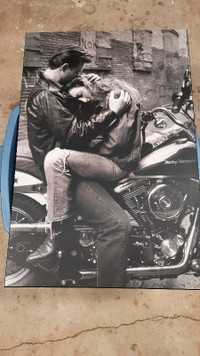couple on motorcycle poster