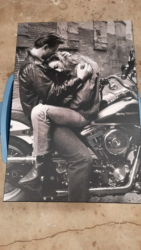 couple on motorcycle poster in Arts & Collectibles in Kamloops