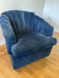 Blue Swivel Accent Chair