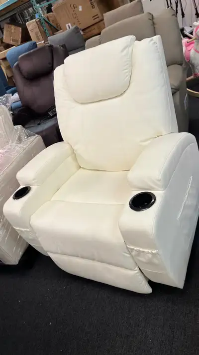 Faux Leather Recliner Chair with Massage, View more