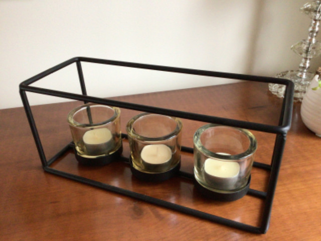 Triple votive candle holder (NEW) in Home Décor & Accents in Sault Ste. Marie