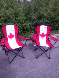 Folding Canada Day chairs 
