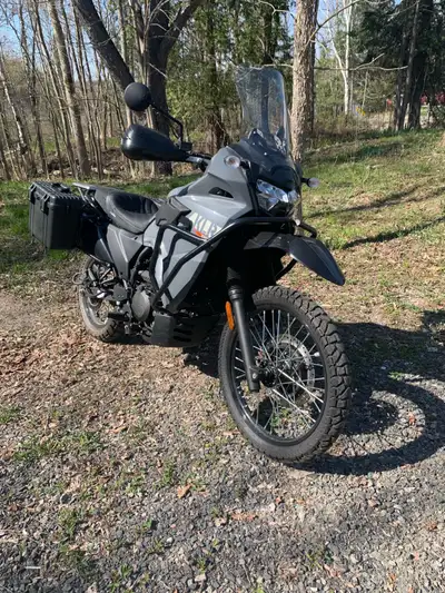 I'm selling my 2023 Kawasaki KLR 650s, a versatile and rugged adventure motorcycle designed for both...