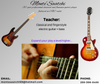 Teacher of fine guitar and bass