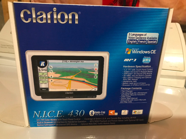 CLARION GPS  (PORTABLE NAVIGATION SYSTEM) in Audio & GPS in Oakville / Halton Region - Image 2
