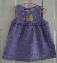Walt Disney the Pooh Baby Girl Dress Sleeveless Embroidered Sz 3