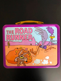 Vintage The  Road Runner  lunchbox with thermos
