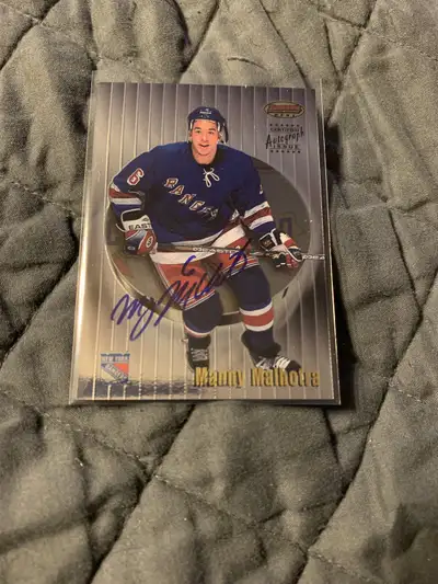 1998-99 Bowman's Best Signed Manny Malhotra #A10A Card, View more