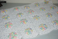 baby CRIB blanket, handmade, 34" x 22"